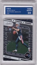 DRAKE MAYE ROOKIE CARD 2024 Absolute Football RC New England Patriot GEM MINT 10