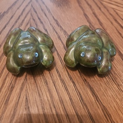Vintage Ceramic Gag Naughty Frogs Male & Female Anatomically Correct Figurines