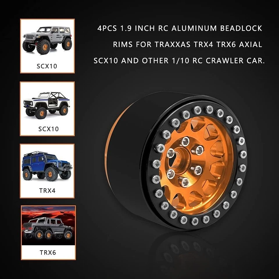 High-Quality 1.9" Beadlock Rims - Perfect for Traxxas & Axial RC Crawlers - Image 4 of 4