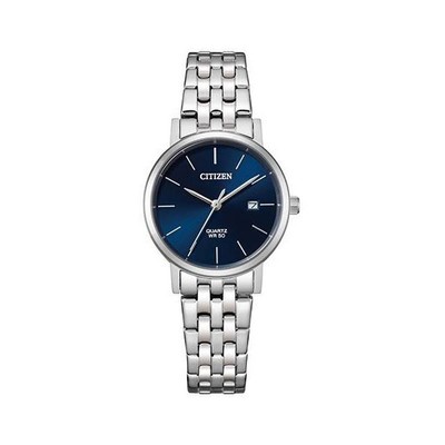 Citizen Herrenarmbanduhr Quarzuhr EU6090-54L Edelstahl Silberfarben 28mm