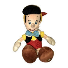 Disney Store PINOCCHIO 15in Velour Soft Plush Boy Puppet Doll Core Wobbly Neck