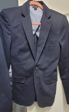 J. Crew Boys Crewcuts Thompson Navy Blue Cotton Stretch 2 Button Blazer Size 16