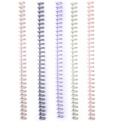 Pack of 10 Plastic Comb Bindings 1/2'' Diameter 85 Sheets Capacity Assorted Color
