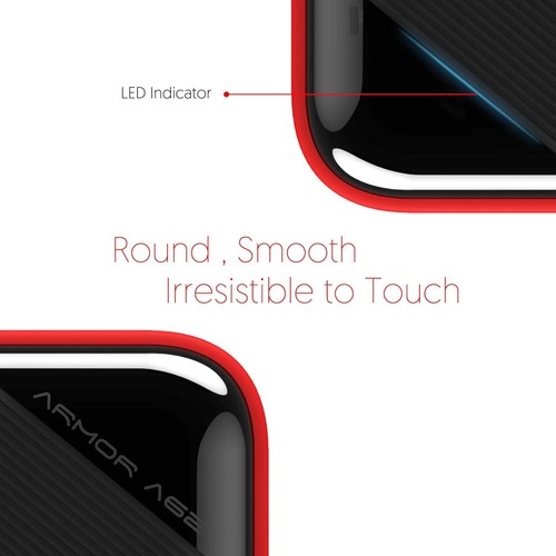 Silicon Power 4TB Rugged Armor A62L Shockproof/ IPX4 4TB, Black-Red - Picture 4 of 9