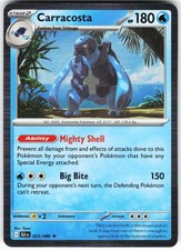 Carracosta 023/086 Pokemon SV: Black Bolt Holo Rare NM