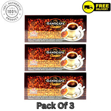 Gano Excel Classic Cafe Coffee 3-Pack Ganoderma Lucidum Black NO SUGAR Free Ship
