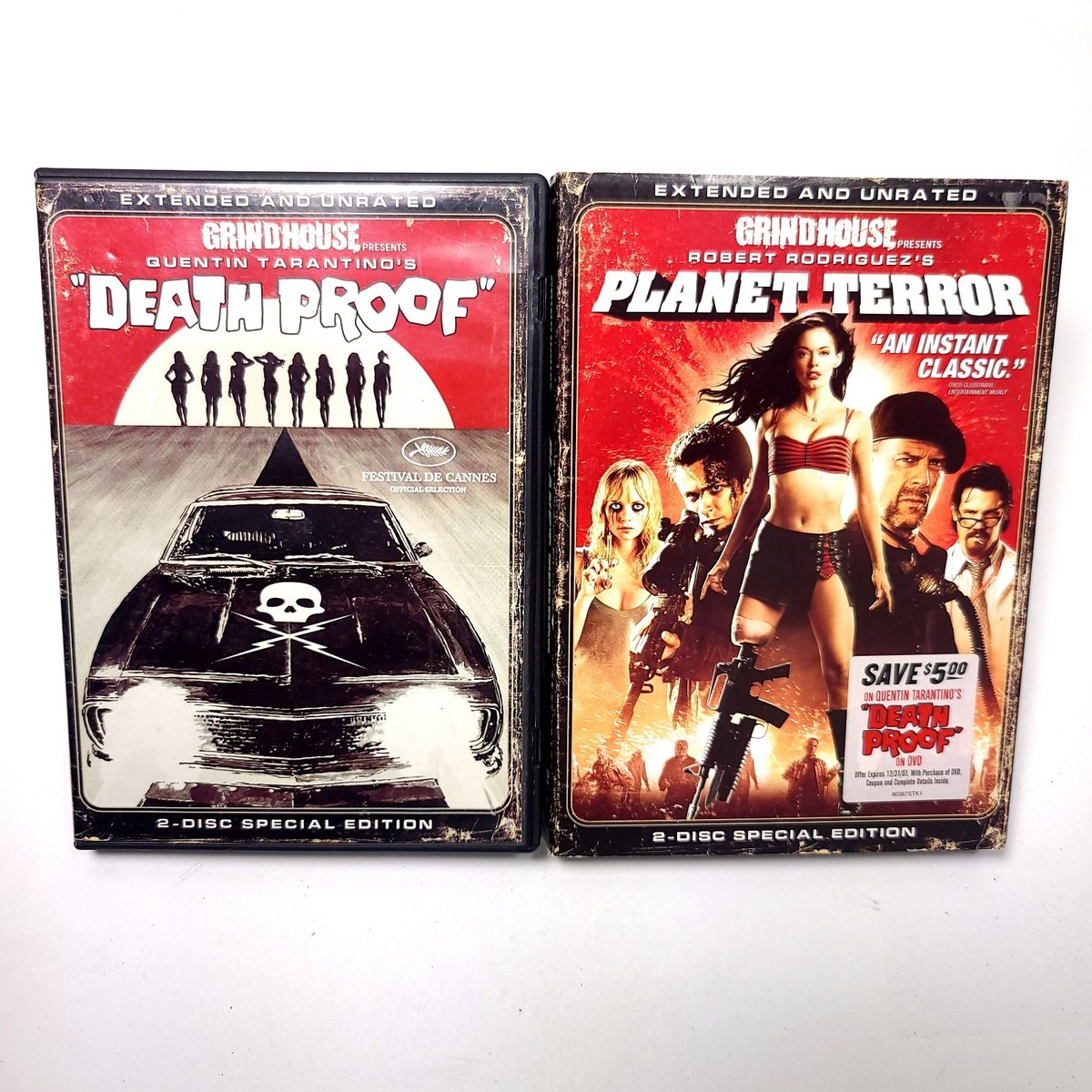 Planet Terror & Death Proof VG DVD Grind House Bundle 2-Disc