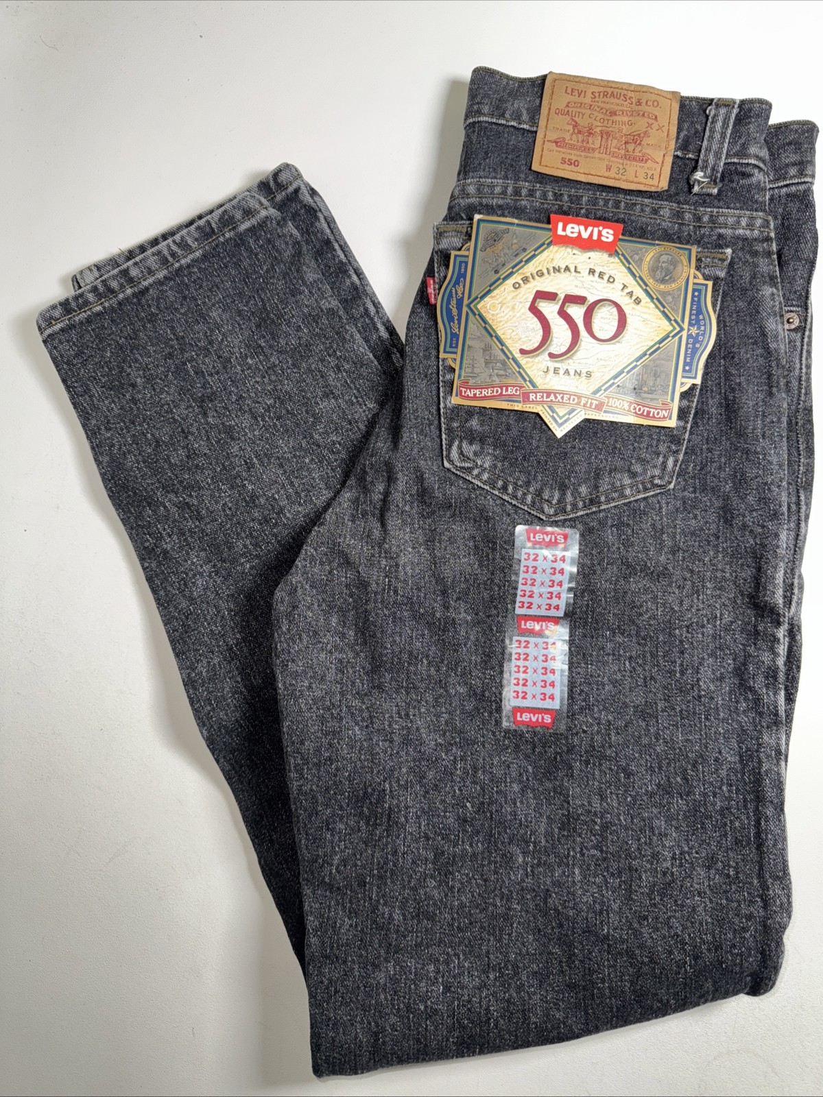 Vintage Levis 550 Jeans 32x34 NWOT Made in the USA Faded Black