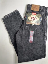 Vintage Levis 550 Jeans 32x34 NWOT Made in the USA Faded Black