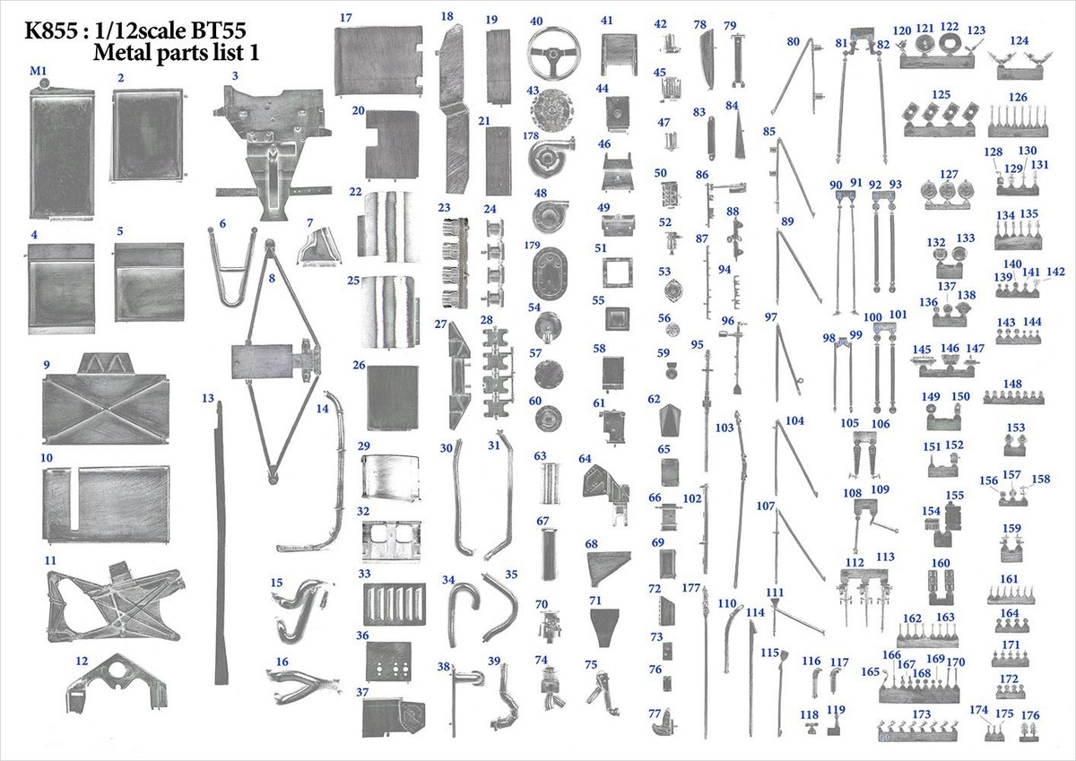Model Factory Hiro 1/12 Fulldetail Kit Brabham BT55 K855 from