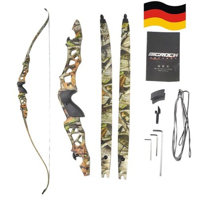 50/60lbs Bogenschießen Recurve Bogen 64  Sportbogen Jagd Schießen Zielschießen