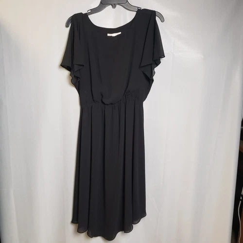 UNDERCOVER Abito blusa VICTORIA'S SECRET donna XS nero chiffon manica spaccata lunghezza ginocchio