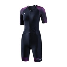 MY KILOMETRE Women's Triathlon Suit   Quick-Drying Sleeves One-Piece Tri S
