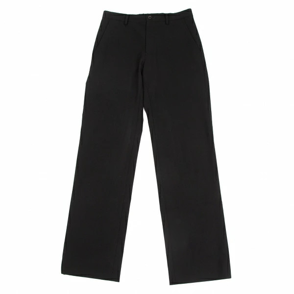 ISSEY MIYAKE Wool No-Tuck Stretch Pants Black Size 2 Used Ladies