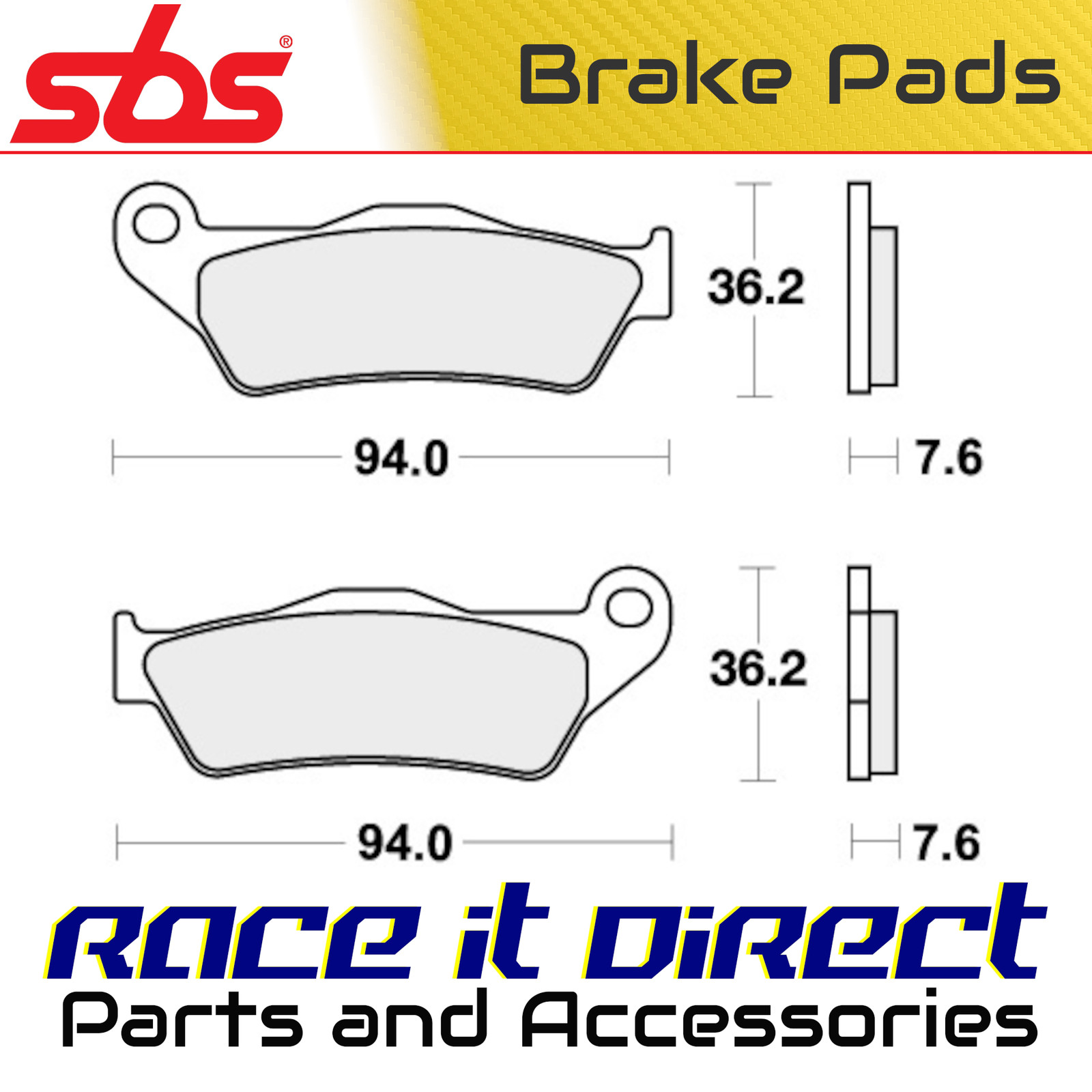 Brake Pads for KTM 250 SX-F 2005-2025 Front Racing Carbon Tech SBS