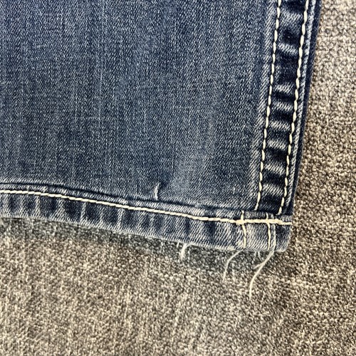 Miss Me Jeans 28 Denim Jeans Flap Pocket Rhinestones Signature Boot *CUSTOMIZED - Picture 3 of 18