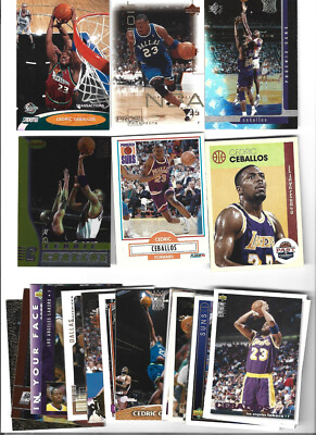 Cedric Ceballos 33 Card Lot All Different Los Angeles Phoenix Dallas