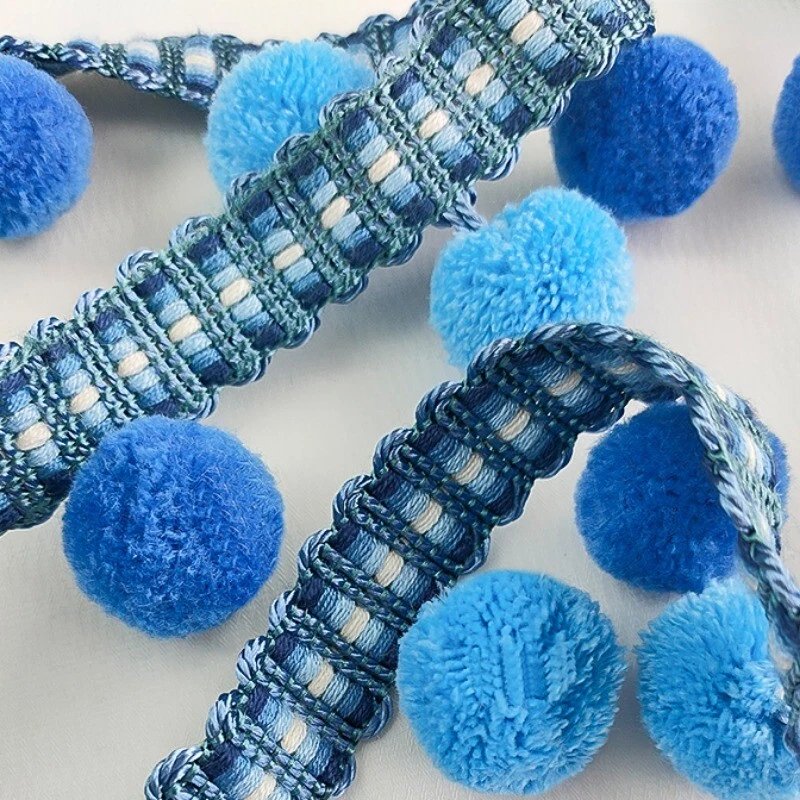 1 М шар кисточки бахрома ленты Pom Pom отделки швейный материал для украшения занавески - Изображение 4 из 4
