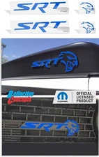 2018 - 2023 Challenger SRT Hellcat Front and Rear SRT Emblem Overlay Decals
