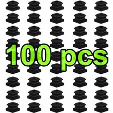 Flat Shoes for 1/2" Stair Metal Balusters 100-Pack With Screw Satin Black 