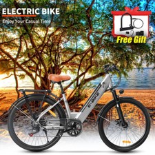 Grey E-Bike 26" Electric Bike 750w City Bicycle Commuter Ebike for Adults