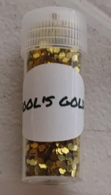 4,000 Pieces Bottles Of Fools Gold Crushed Glass Craft Glitter Flakes  2/5th OZ