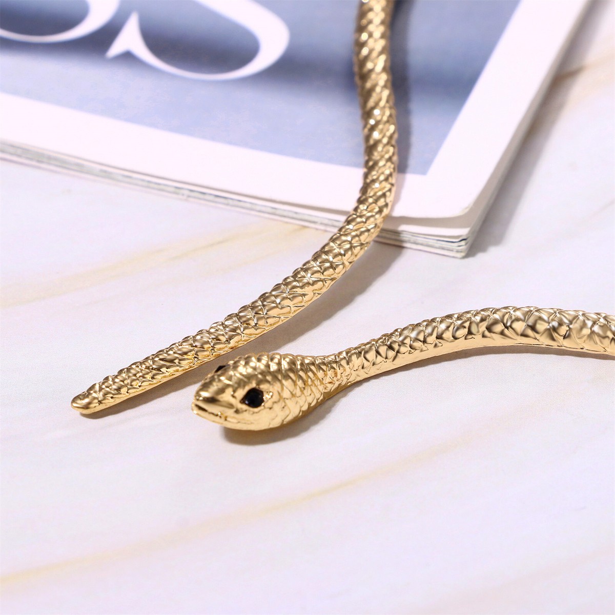 Collana Snake Choker Regolabile Per Donna - Design A Serpente Con Strass Per Look Gotico E Punk
