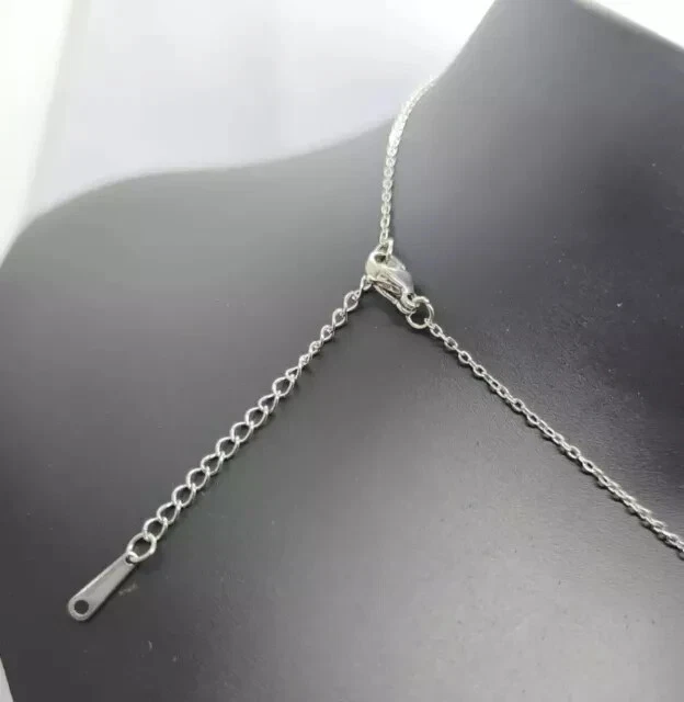 "Regalo para ella Collar Colgante Madreperla Forma Trébol Redondo Titanio Todavía Foto 4 de 4