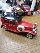 Vtg Bandai Tin Toy 1929 Sedan Car Friction Motor Japan Nice Shape 9