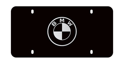 OEM BMW Roundel Marque Plate Black - 82125B4DBE3