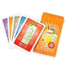 33 Cocktail Rezeptkarten (30 Cocktail Rezepte + Erklärung,deutsch)