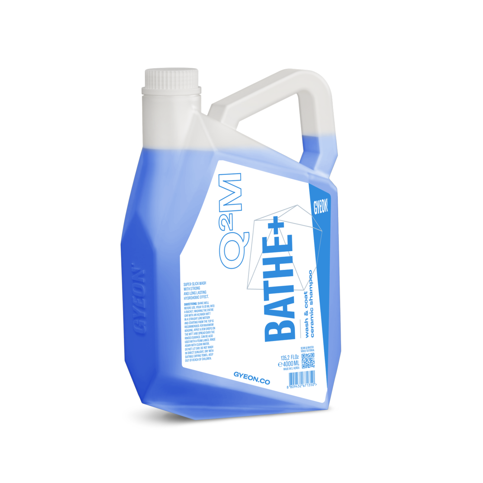 Gyeon Car Shampoo Q2M Bathe Plus. SiO2 Shampoo w/ Hydrophobicity 4000ml Bathe+
