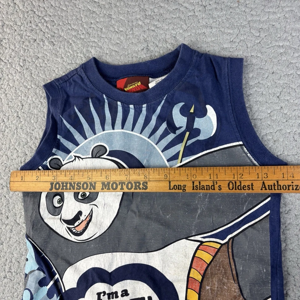 Kung Fu Panda 4T Toddler Boy's Dragon Warrior T-shirt Sleeveless Moscow VTG Y2k - Image 4 of 4