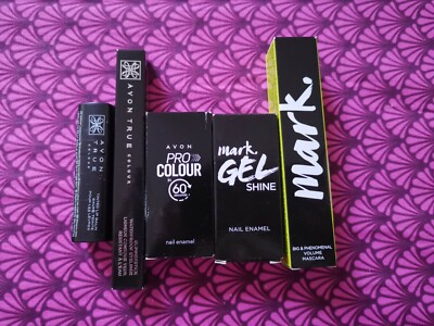 Avon True Colour Lippenbalsam Glimmerstick Eyeliner Mark Mascara Gel Nagel Konvolut Set