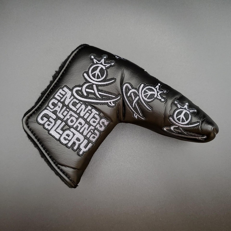 étiquette Caoutchouc Golf Noir Rouge Disque De Putting Scotty Cameron Peace Surfer - Étiquette De Sac De Golf En Caoutchouc Noir/rouge/gris (rare) Disque Putting Peace Surfer
