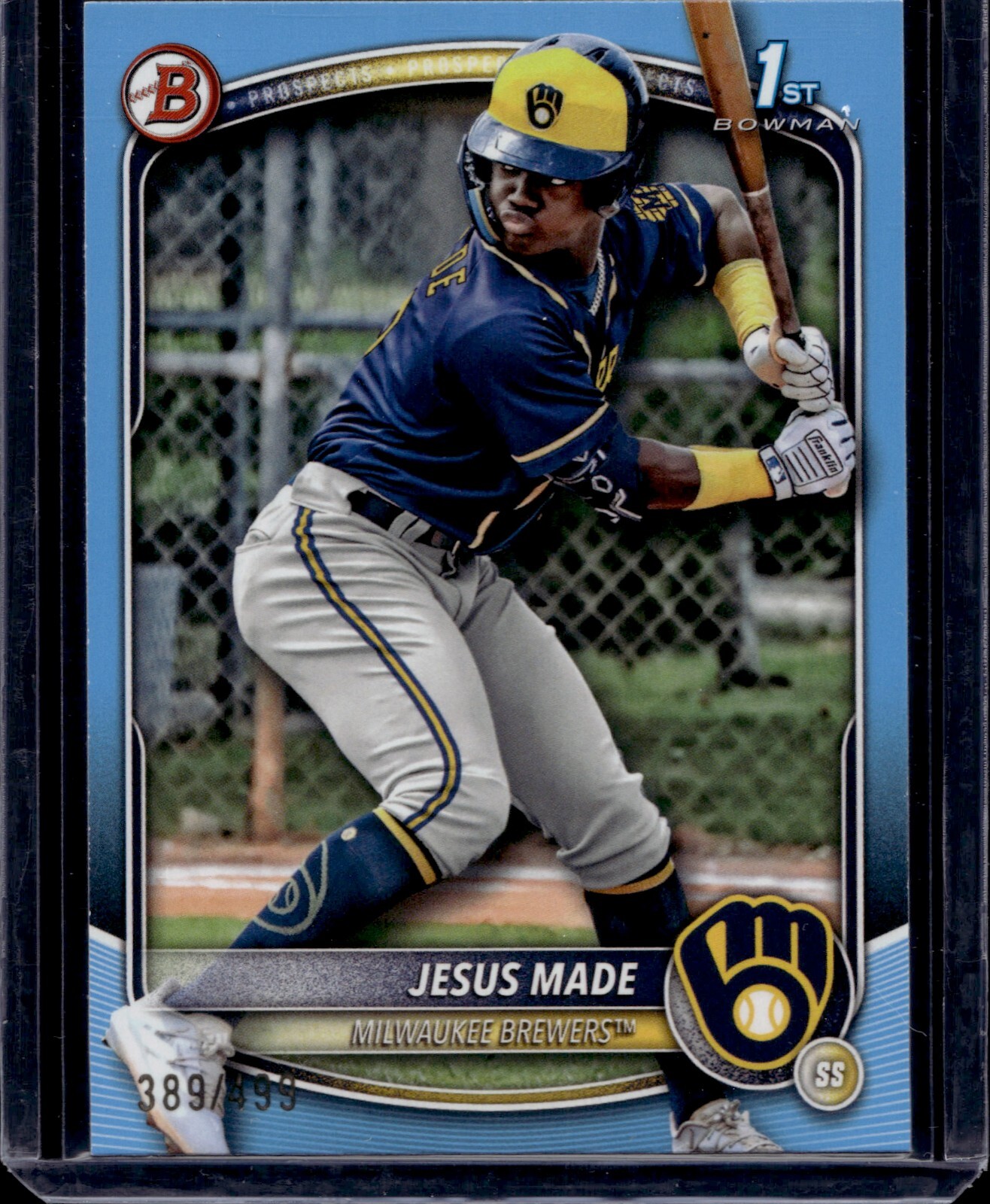 2025 Bowman Prospects Sky Blue #BP66 Jesus Made 389/499