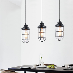 Industrial 3 Light Chandelier Pendant Lamp Kitchen Linear ...