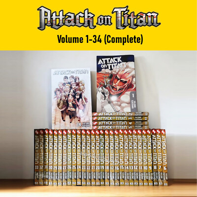 英語版　進撃の巨人　Attack on Titan　1-34　全巻 Attack On Titan (Vol. 1-34 Complete) Manga Part/Full Set English