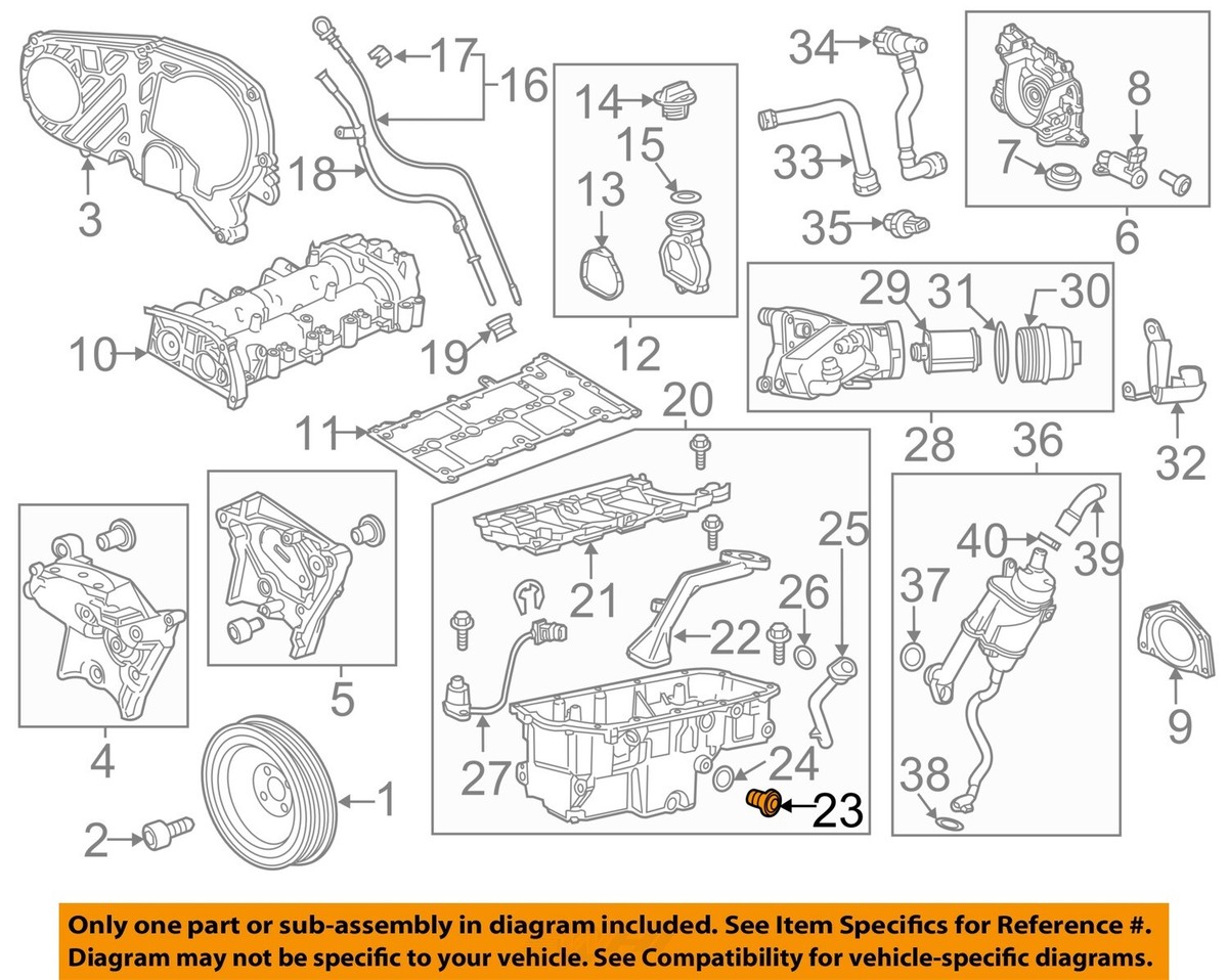 GM OEM 14-15 Cruze EngineTransaxle Engine Parts-Drain Plug