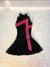 Black  Pink Velvet Youth  Adult Jazz/Tap/Musical Theatre Dress Dance Costume