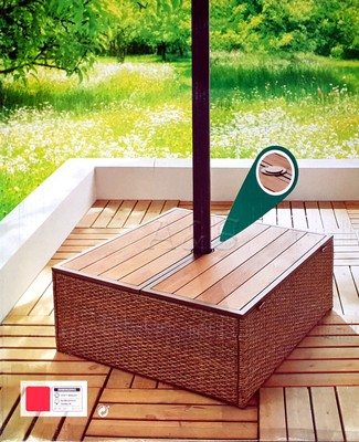 Schirmstander Verkleidung Sonnenschirm Gartentisch Aufbewahrung Beige Braun Neu Ebay