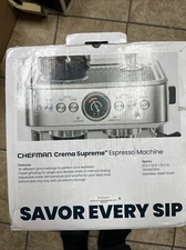 Chefman Crema Supreme Espresso Machine with Conical Burr Grinder