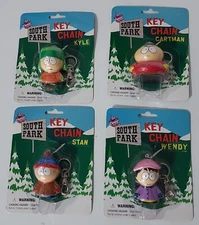 South Park LOT of 4 Key Chains Eric Cartman Wendy Kyle Stan Comedy Central RARE