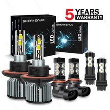 For 2004-2013 2014 Ford F150 6X 6000K LED Headlight Hi/Lo + Fog Bulbs+Turn Lamp