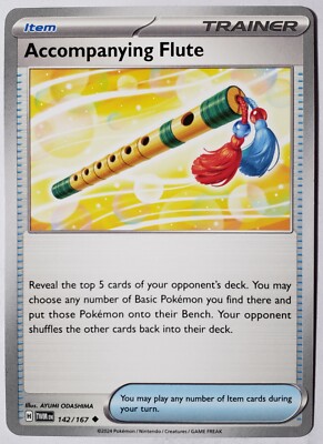 Accompanying Flute 142/167 NM / M - Twilight Masquerade Pokemon Card
