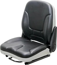 Black & Gray VInyl Seat with 11 3/4" x 12" mounting for mini excavators and etc