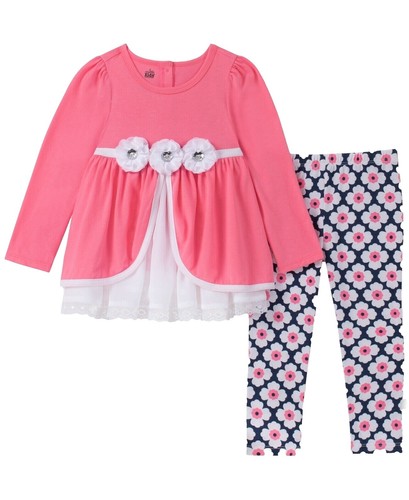 Tenue Fille Boutique - Top Et Leggings Imprimé Chiens - Taille 5/6T - Occasion Très Bon état