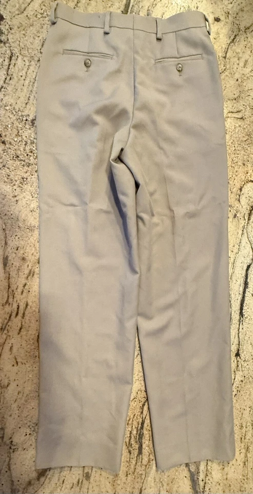 Pantalón de vestir Michael Kors para niños mezcla de lana tostada bolsillos delanteros planos talla 12R-26 cintura Foto 2 de 4