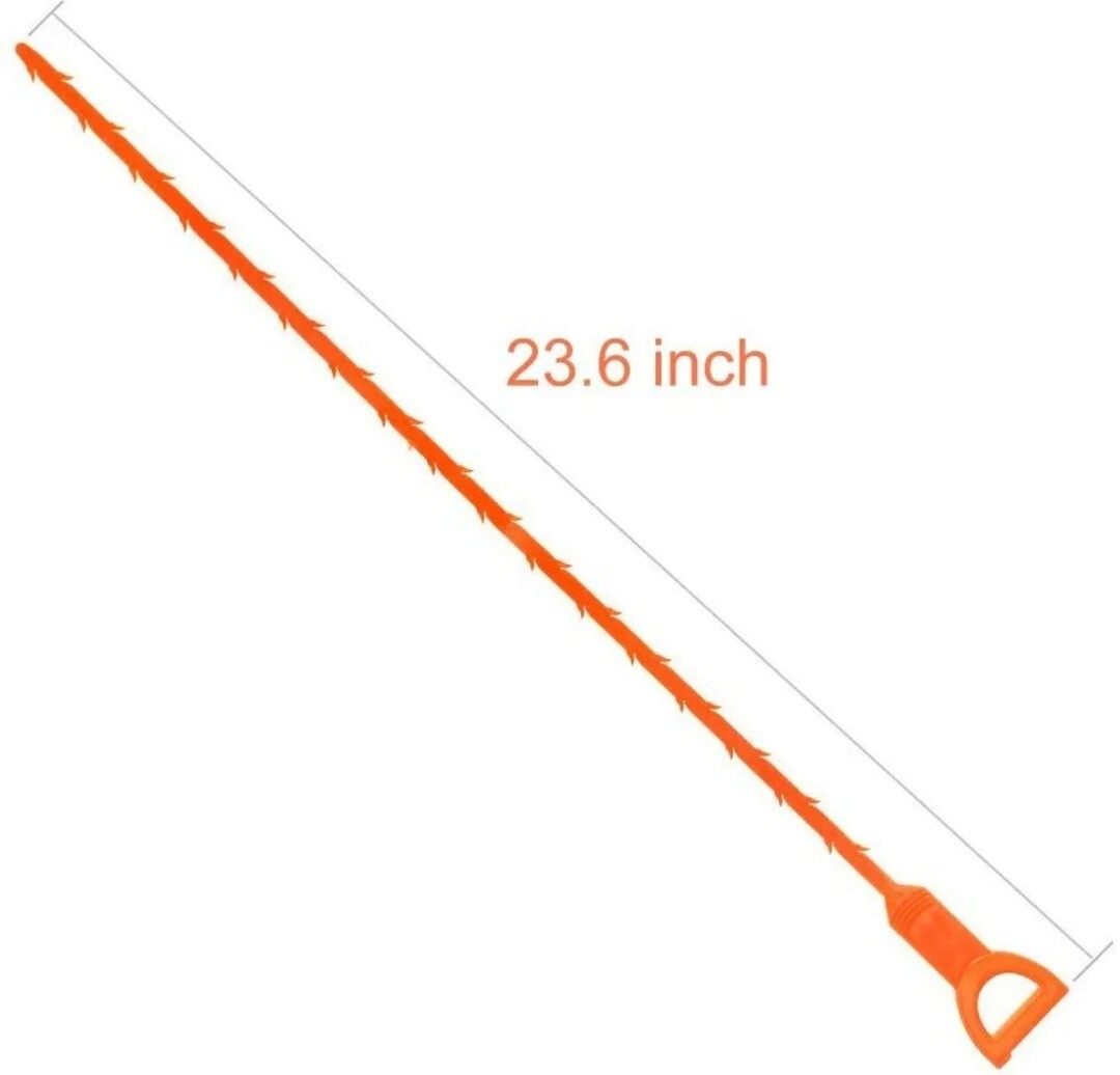 Vastar 4 Pack 23.6 Inch Drain Snake Hair Drain Clog Remover Cleaning