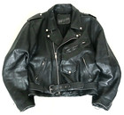 HEAVY DUTY OLD SCHOOL MOTORCYCLE LEATHER BIKER JACKET - 40 - VINTAGE ROCKER PUNK